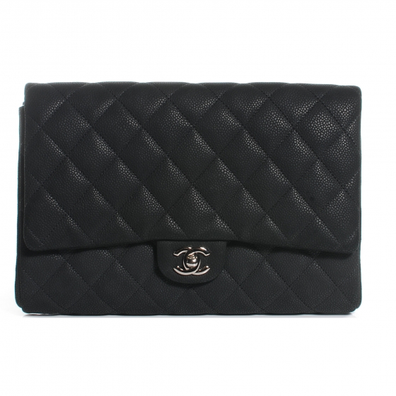 chanel black clutch bag