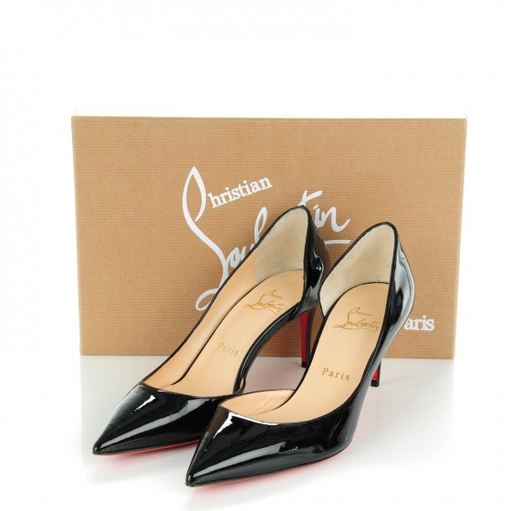 christian louboutin iriza black patent pumps