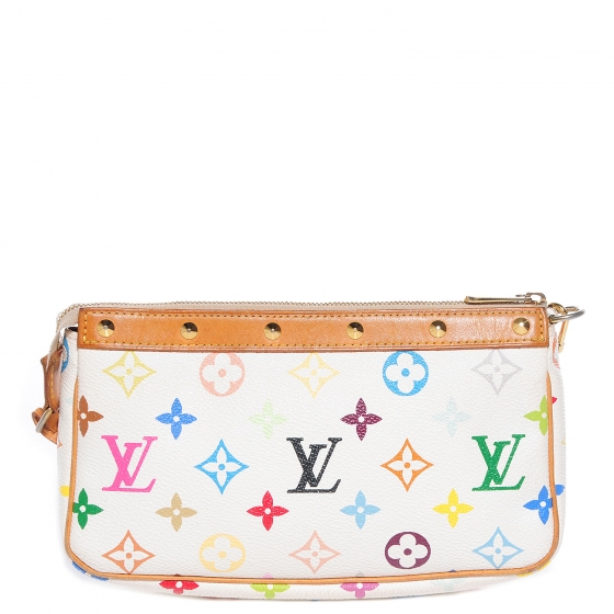 louis vuitton pochette white multicolor
