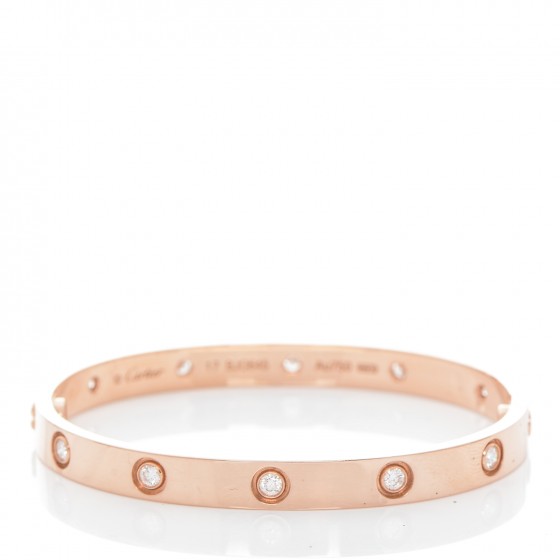 cartier love bracelet pink gold 10 diamonds