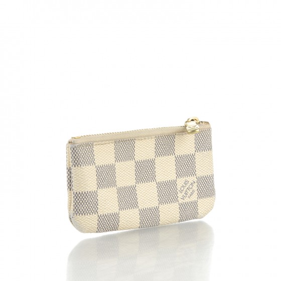 louis vuitton key pouch damier azur white blue