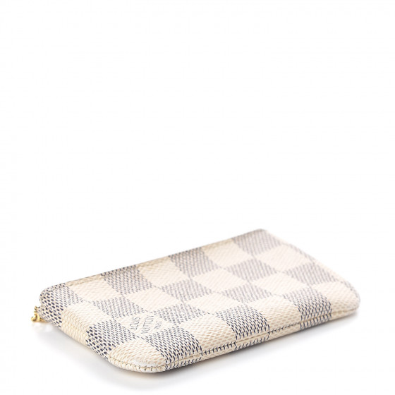 louis vuitton key pouch damier azur white blue