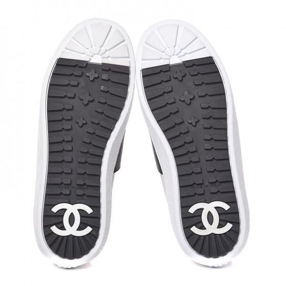 chanel calfskin womens logo sneakers