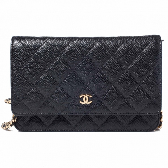 chanel caviar wallet on chain