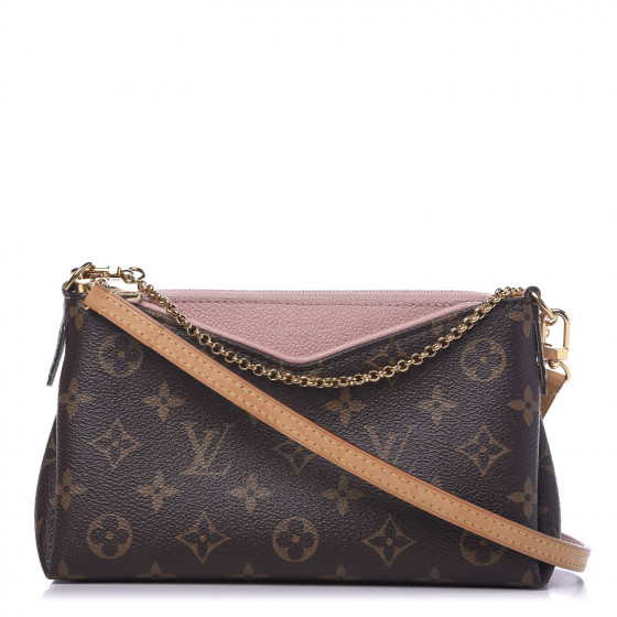 LOUIS VUITTON M44037 Monogram Pallas Clutch Shoulder Bag Handbag