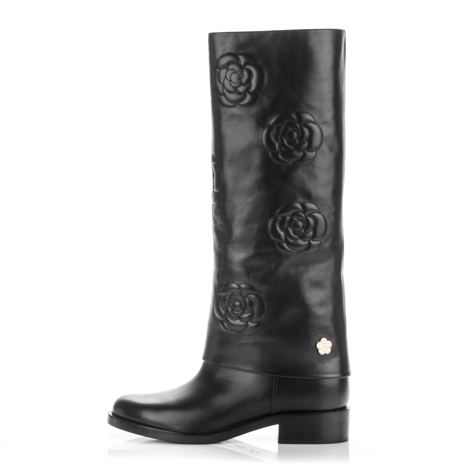 chanel camellia boots