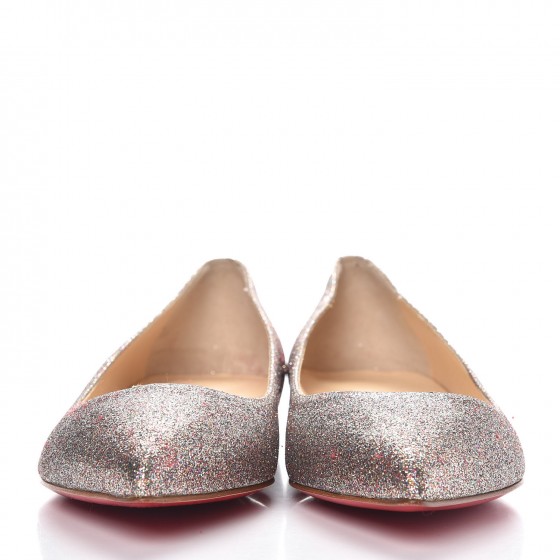 louboutin glitter flats