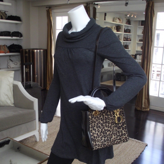 leopard christian dior tote