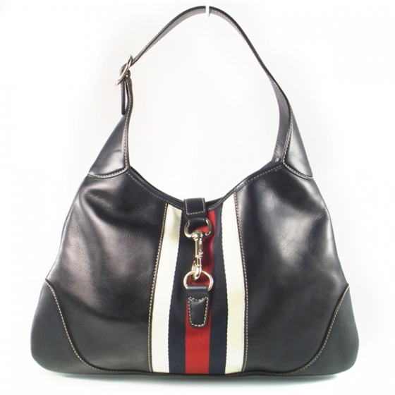 Gucci Leather Jackie O Bouvier Hobo Navy 13156 Gucci Leather Jackie O Bouvier Hobo