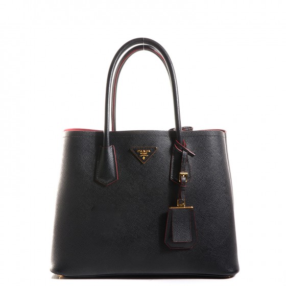 prada saffiano cuir double bag