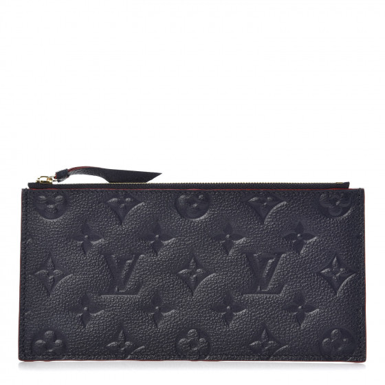 Louis Vuitton Monogram Empreinte Leather Emilie Wallet Marine Rouge M63918