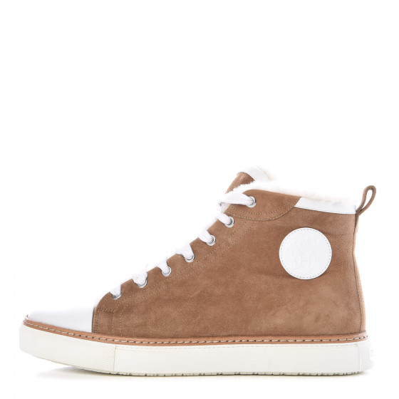 tan suede high top sneakers