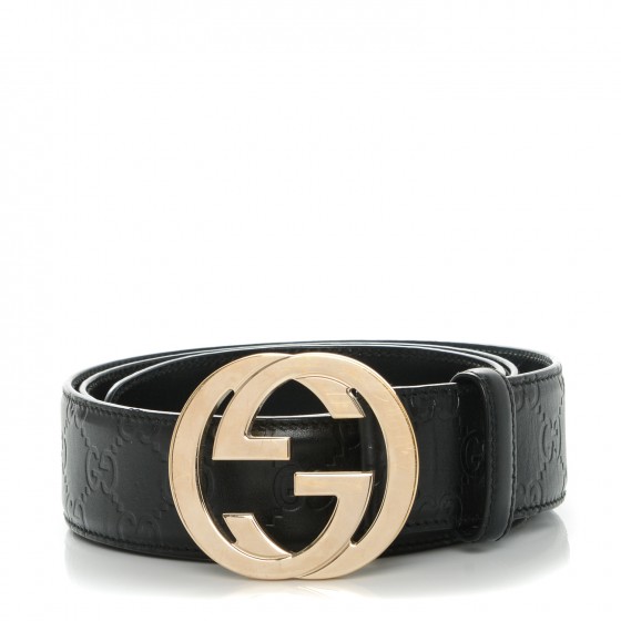 gucci belt black with gold buckle