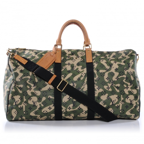 louis vuitton camo keepall