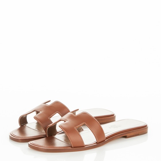 hermes oran gold sandals