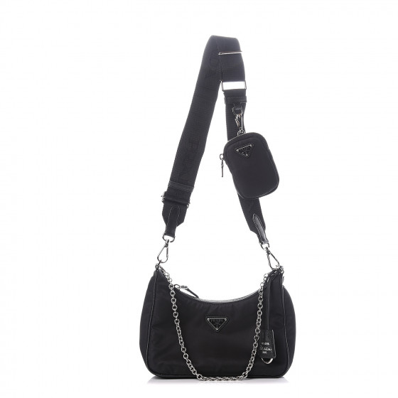 Nylon Re-Edition 2005 Shoulder Bag Black by Prada, available on fashionphile.com for $1895 Kylie Jenner Bags Exact Product 