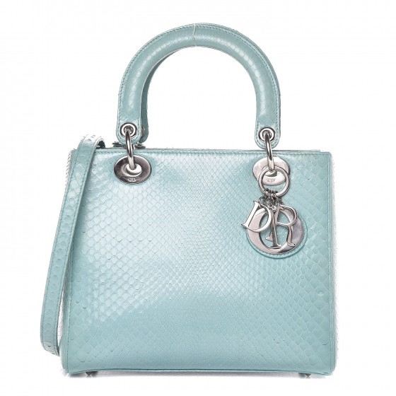Dior Python Medium Lady Light Blue 330185