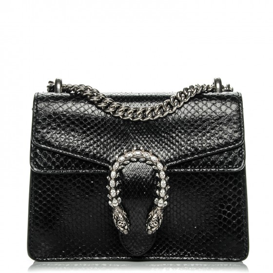 gucci dionysus snakeskin black