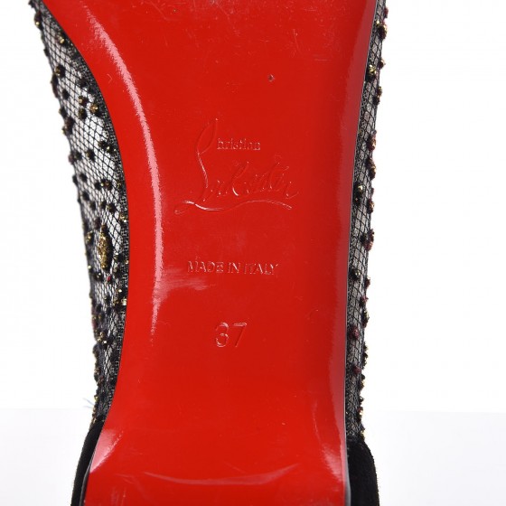 louboutin glitter flats