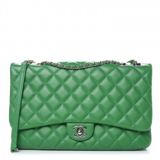 CHANEL Calfskin Quilted Tender Touch Flap Bag Green 433333