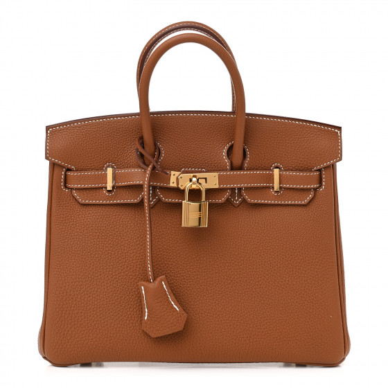 HERMES Togo Birkin 25 Gold