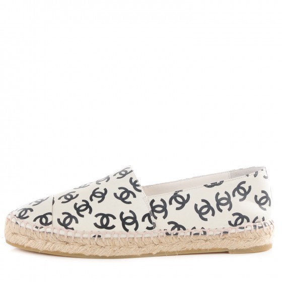 chanel logo espadrilles