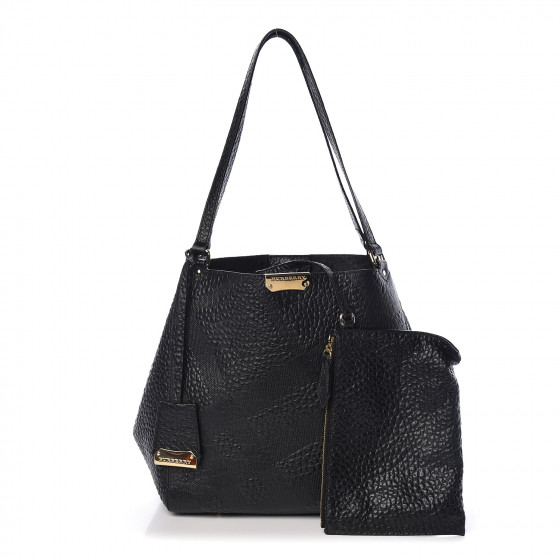 Embossed Small Canterbury Tote Black 466814