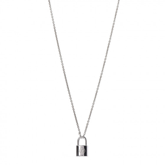 LOUIS VUITTON Sterling Silver Lockit Necklace 471558