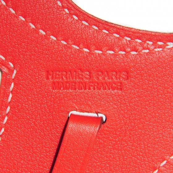 HERMES Swift Paddock Selle Horse Saddle Bag Charm Vermillion 98664