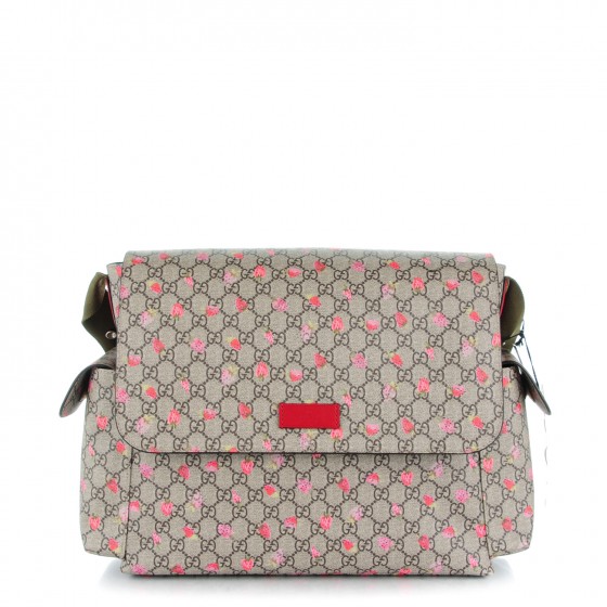 gucci strawberry diaper bag