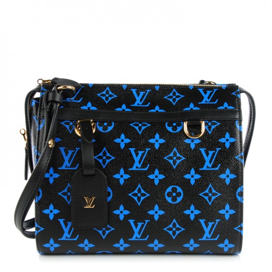 LOUIS VUITTON Colored Monogram Speedy Amazon PM Blue Black 132415