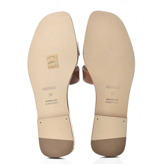 hermes oran gold sandals