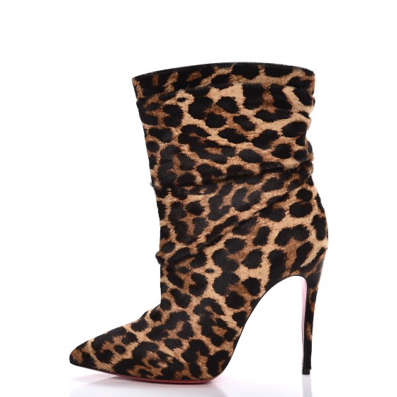 leopard louboutin booties
