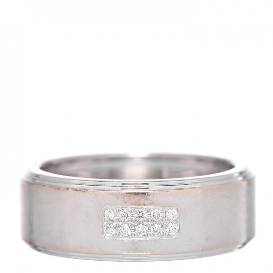 Tiffany Co 18k White Gold Diamond Century Men S Wedding Band Ring 62 10 275247 Fashionphile