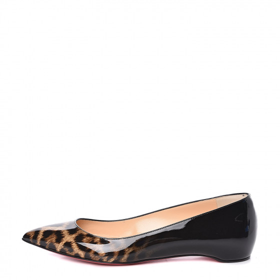 louboutin leopard flats
