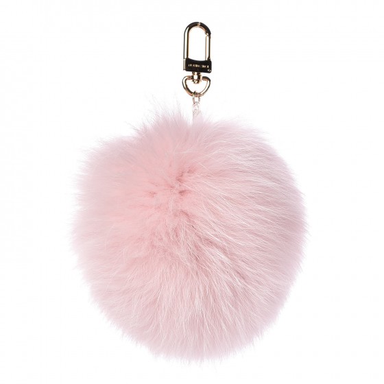LOUIS VUITTON Fuzzy Bubble Bag Charm Light Pink 334782