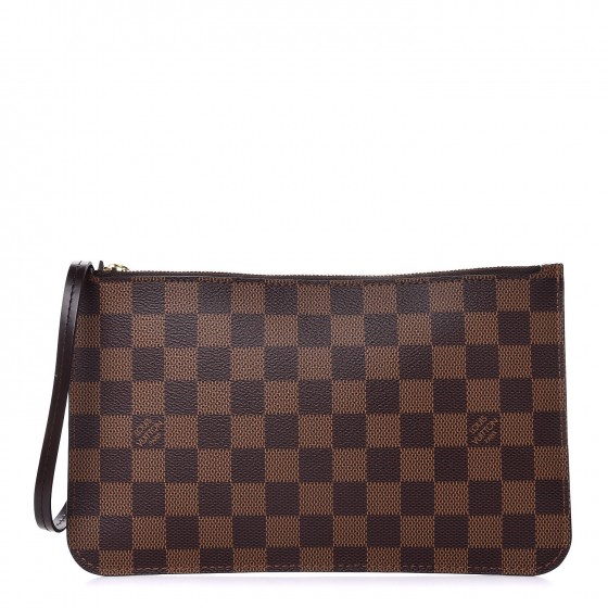 LOUIS VUITTON Damier Ebene Neverfull MM GM Pochette 333218