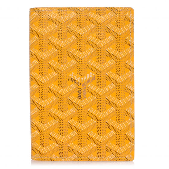 GOYARD Goyardine Passport Wallet Yellow 