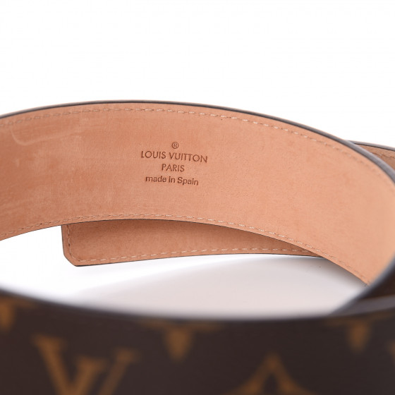 Louis Vuitton LV Initiales 40mm Reversible Belt Brown Monogram. Size 85 cm