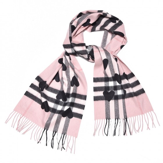 burberry pink heart scarf