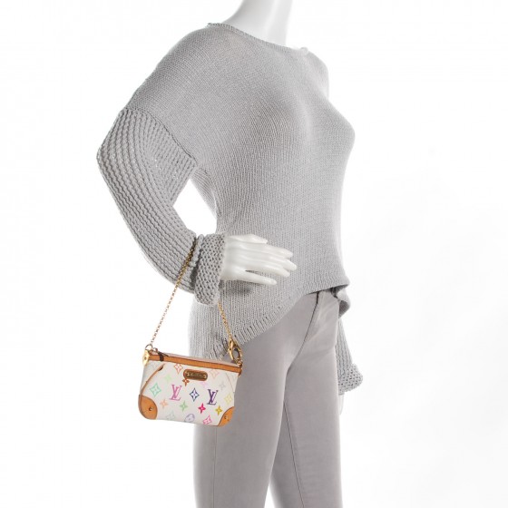 louis vuitton pochette white multicolor