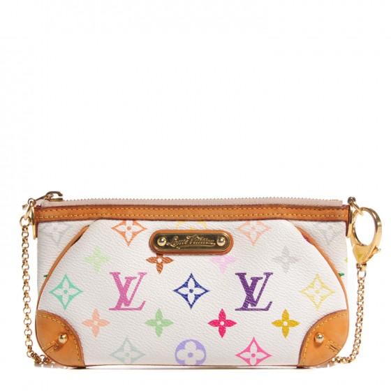 louis vuitton pochette white multicolor