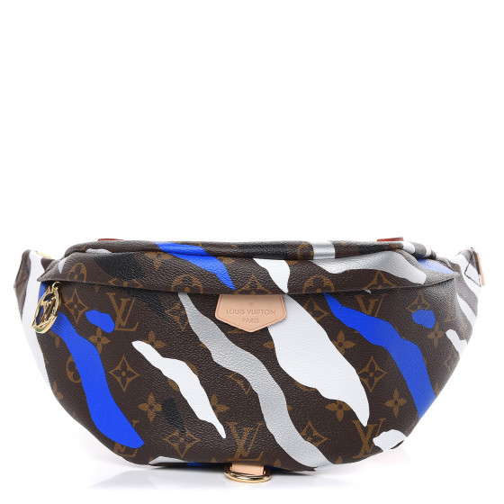 louis vuitton lvxlol bum bag LOUIS VUITTON Monogram LVXLOL Bumbag Blue Silver 478307