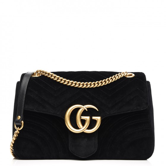 gucci black velvet bag