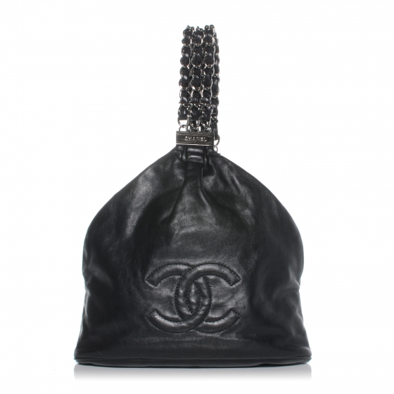 chanel rock and chain hobo