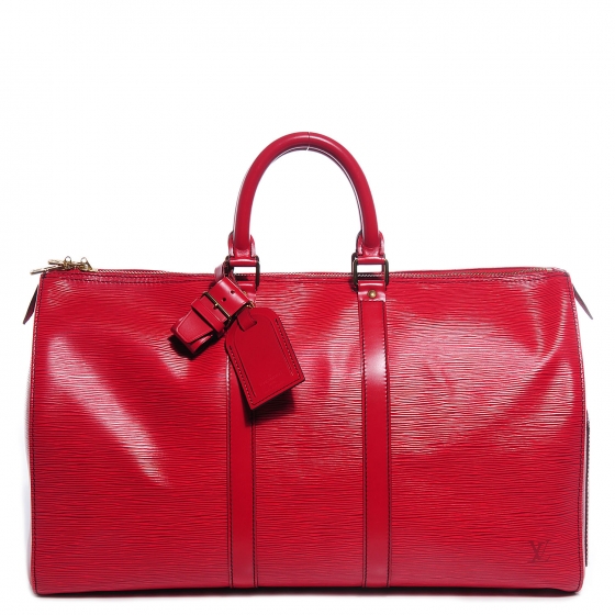 LOUIS VUITTON Epi Keepall 50 Rouge Red 85949