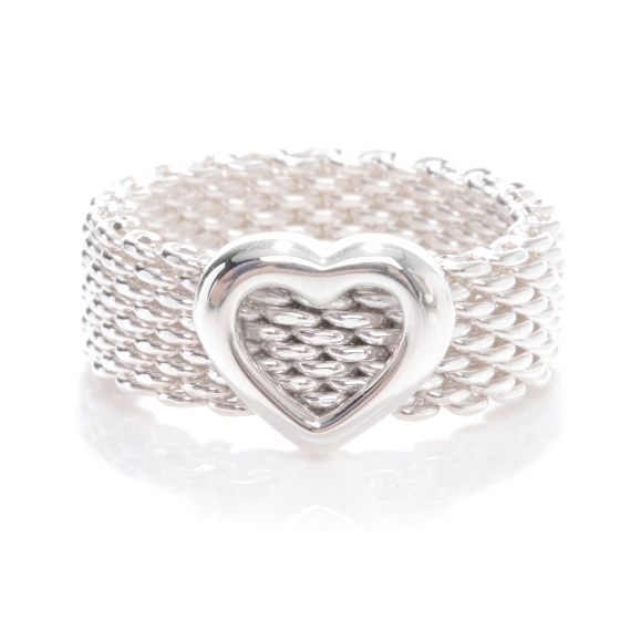tiffany mesh heart ring