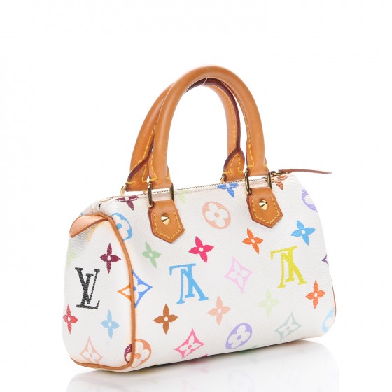 Multicolor Mini Sac HL White Speedy Bag