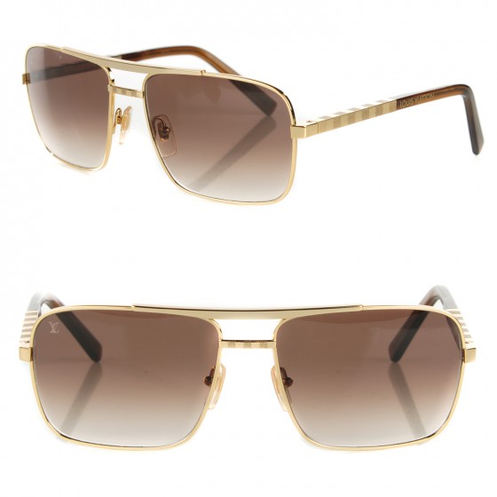 LOUIS VUITTON Attitude Sunglasses Z0259U Gold 125447 |