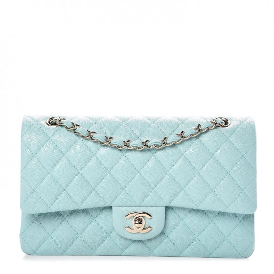 chanel light blue flap bag
